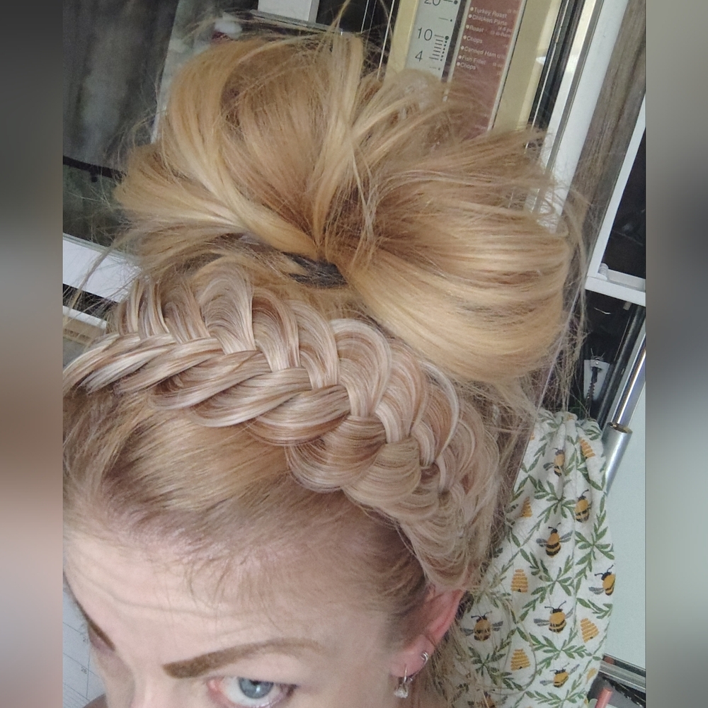 Source Unknown Blonde Braided Hairpiece